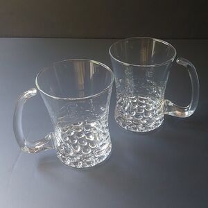 Libby Knob Hill Glass Coffee or Beer Mug Set (2)